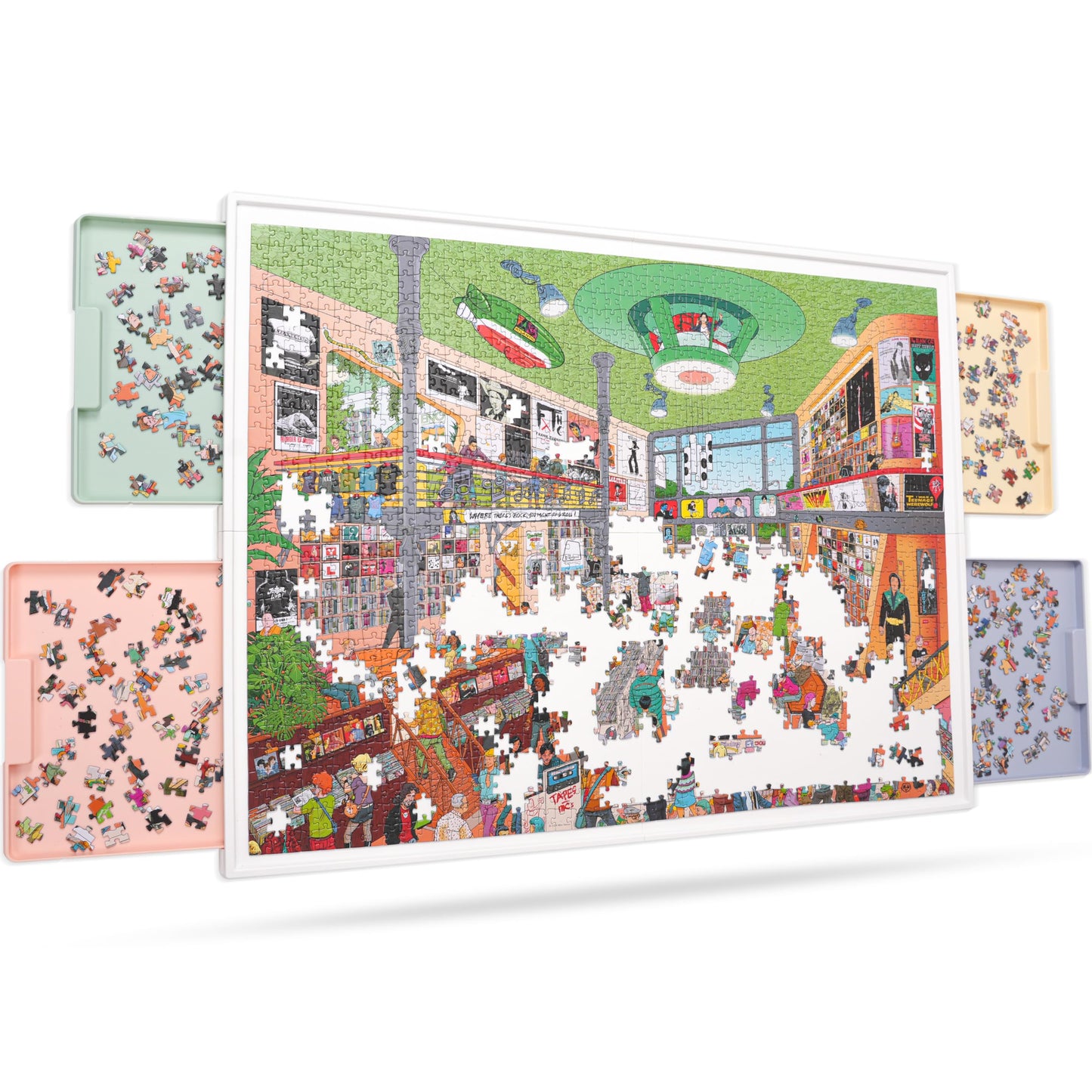 Playboda 2-in-1 Rotating & Tilting Puzzle Board – 32x24, 1500-Piece