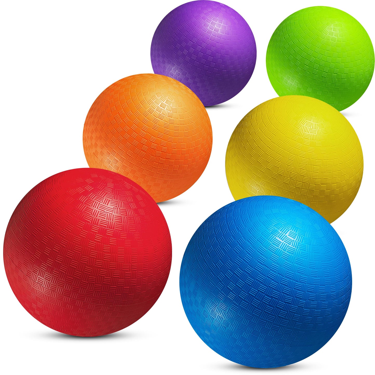 PlayBolt 10-Inch Kickball Playground Balls – Pack of 6 with Hand Pump