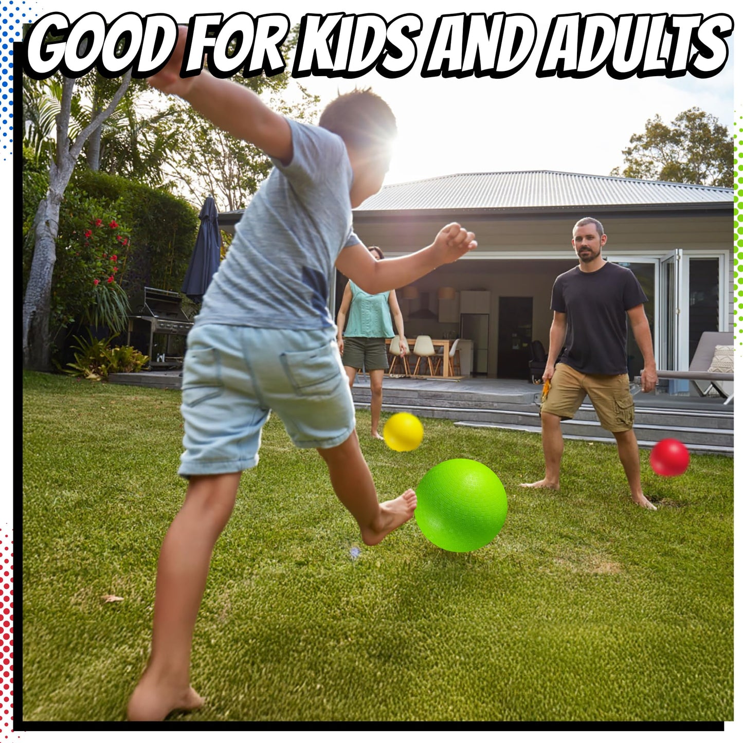 PlayBolt 10-Inch Kickball Playground Balls – Pack of 6 with Hand Pump