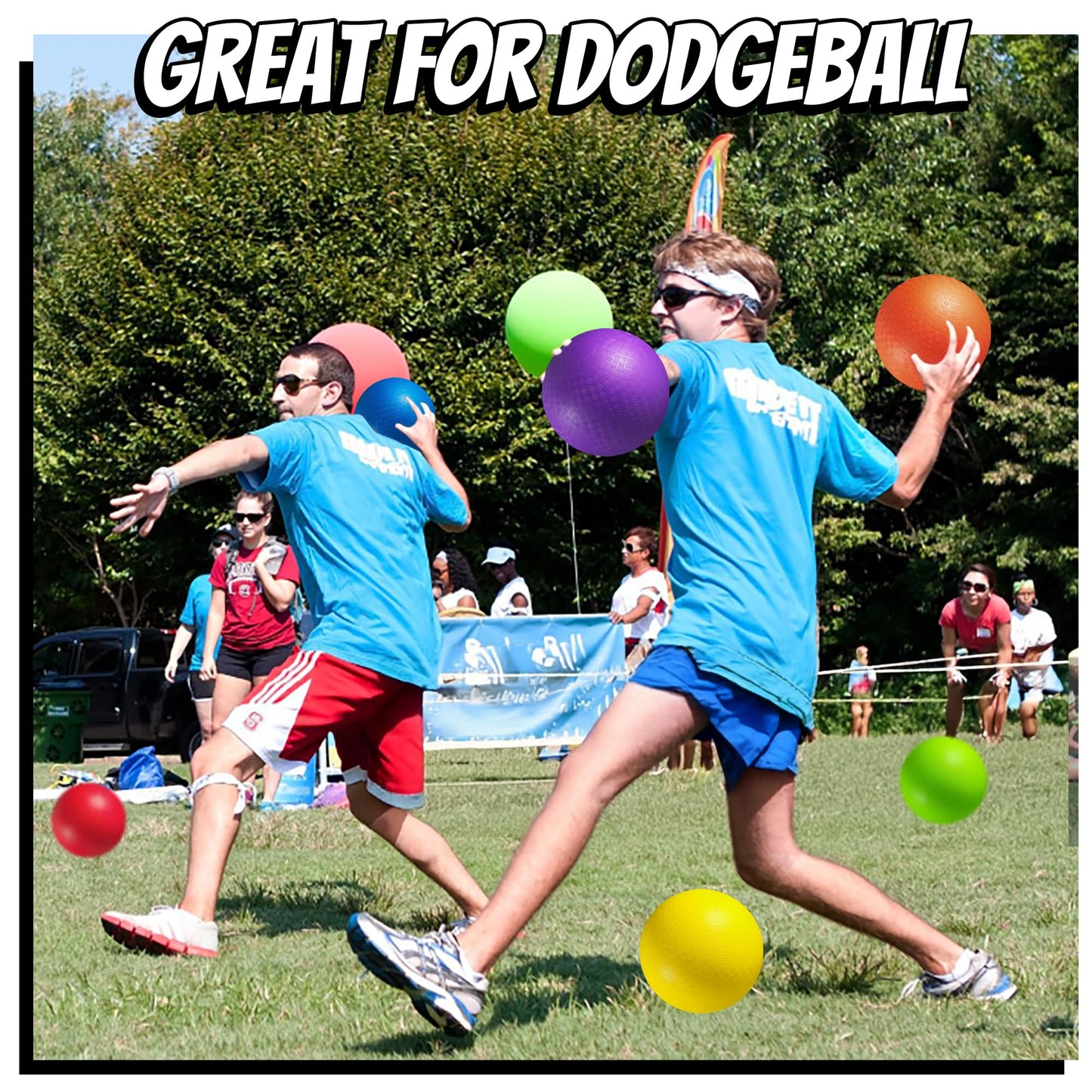 PlayBolt 10-Inch Kickball Playground Balls – Pack of 6 with Hand Pump