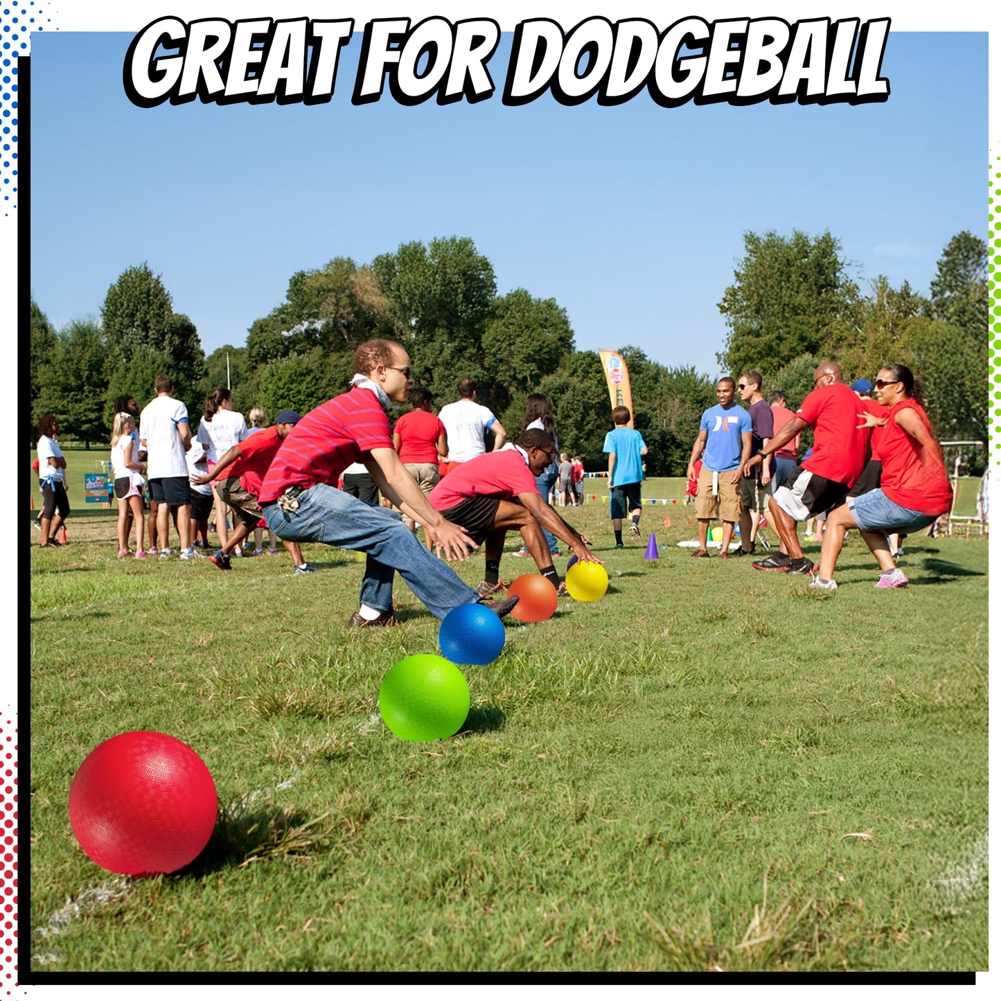 PlayBolt 8.5-Inch Playground Balls – Pack of 6 | Indoor & Outdoor Kickball, Dodgeball