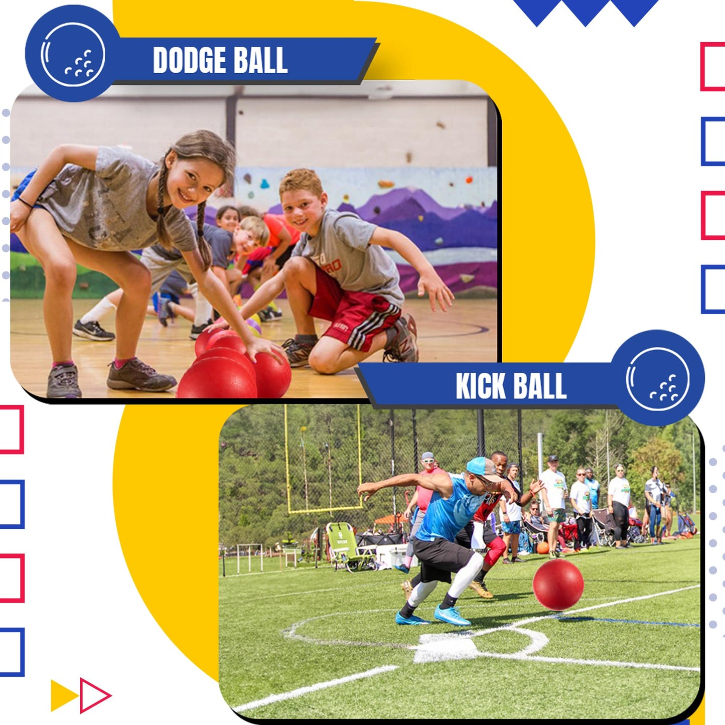 PlayBolt Playground Ball - 8.5-inch Red Rubber Kickball | Indoor & Outdoor Fun
