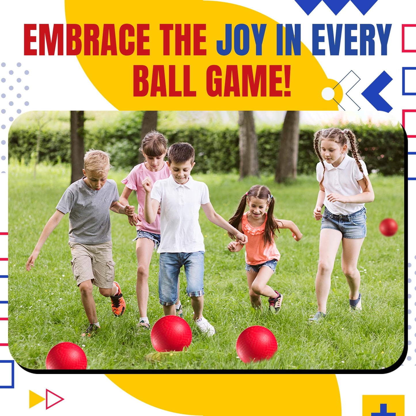 PlayBolt Playground Ball - 8.5-inch Red Rubber Kickball | Indoor & Outdoor Fun