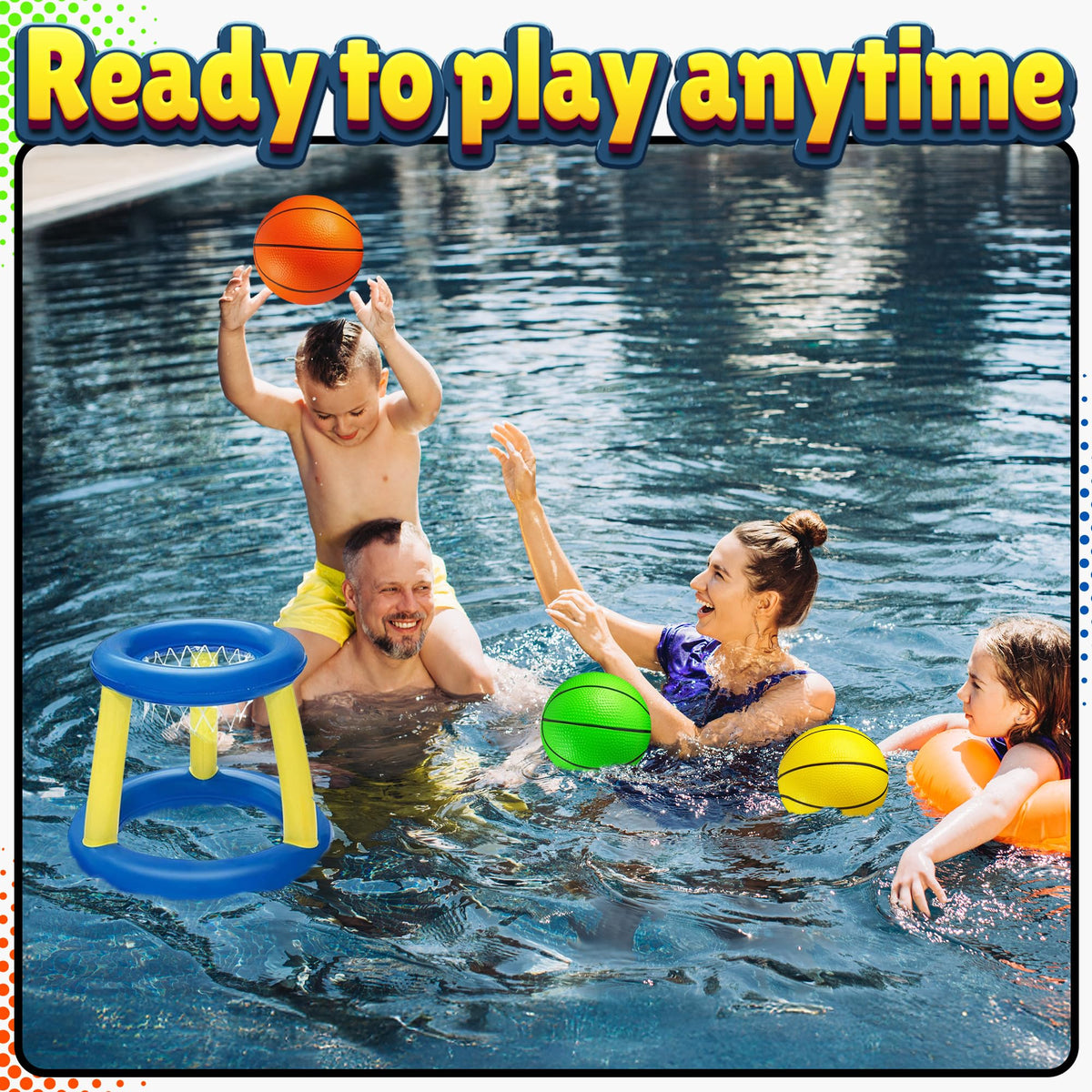 PlayBolt Mini Basketball Set 6-Inch, 5 Pack with Hand Pump