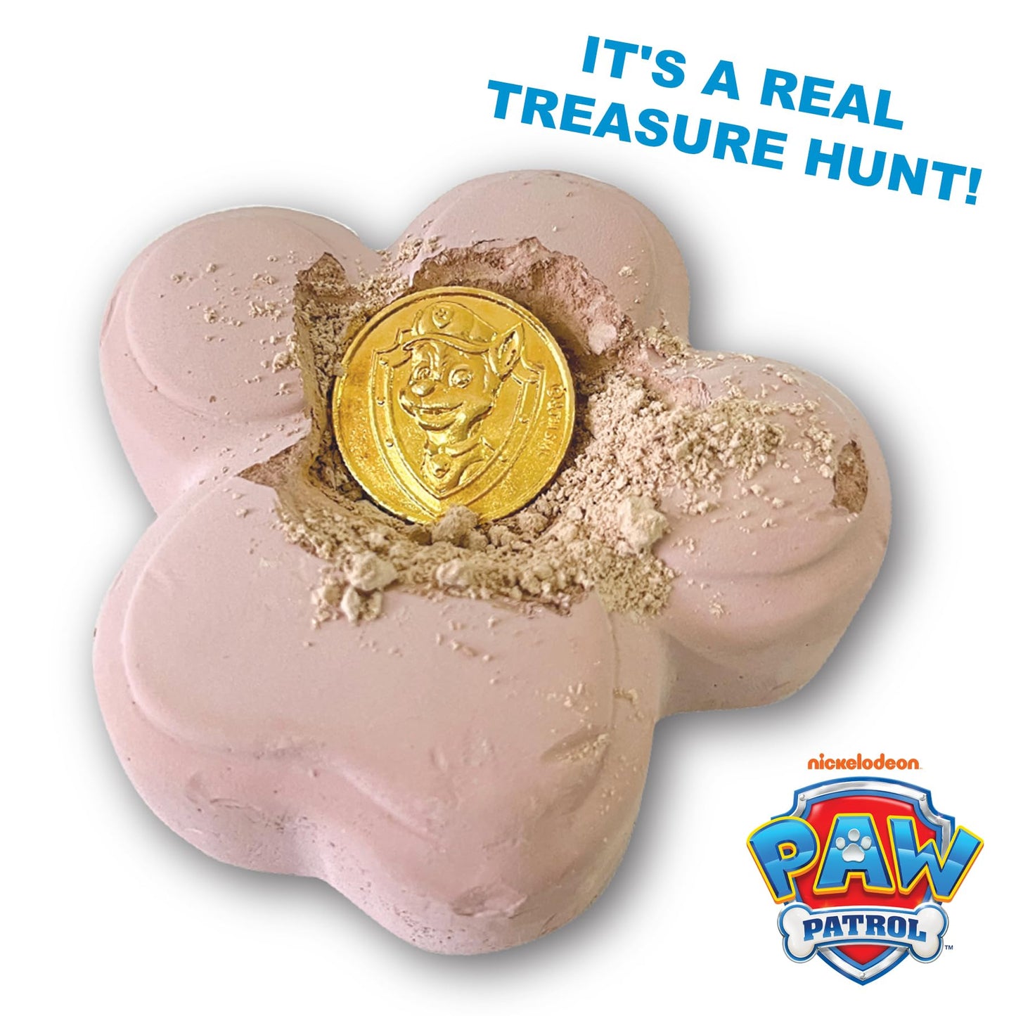 Playful Minds PAW Patrol Dig-Up Treasures Kit – 3 Blocks, Hidden Coins, Tools & Magnifier (Ages 6+)