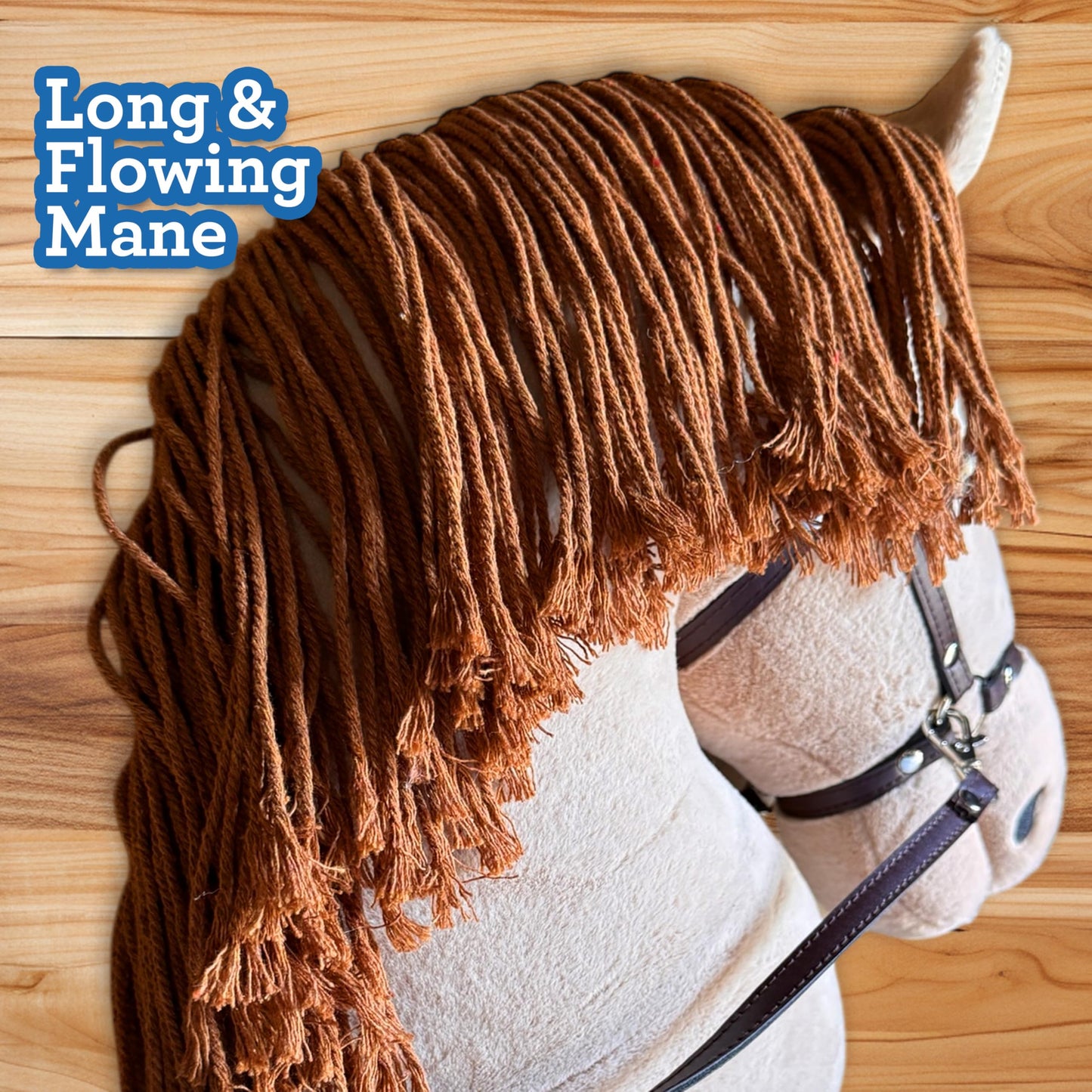 Playful Minds Large Hobby Horse – Show-Quality Plush with Rhinestone Bridle