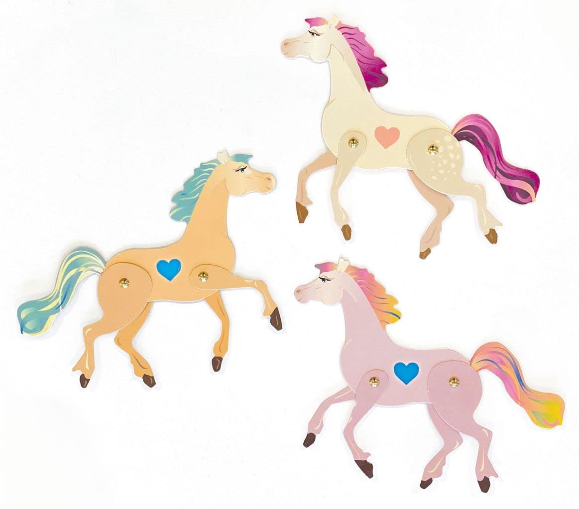 Playhouse Pretty Prancing Ponies 28-Card Valentine Exchange Pack for Kids | Big 4.2 x 5 Cards with Envelopes