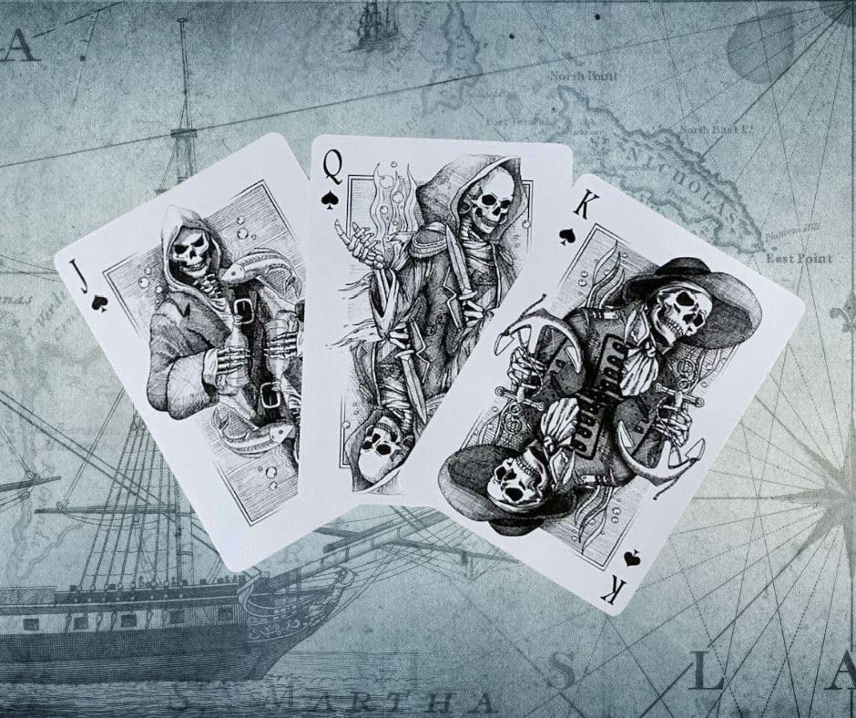 Neptune’s Graveyard Bicycle Playing Cards – 2-Pack (Pirate Ship & Mermaid) | PLAYING CARD DECKS.COM