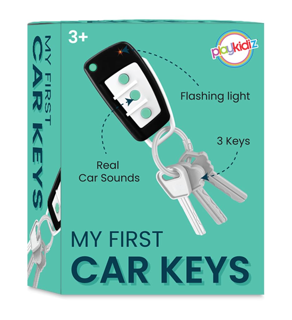 Playkidiz Car Keys Toy Set – Realistic Remote with Lights and Sounds for Ages 3+