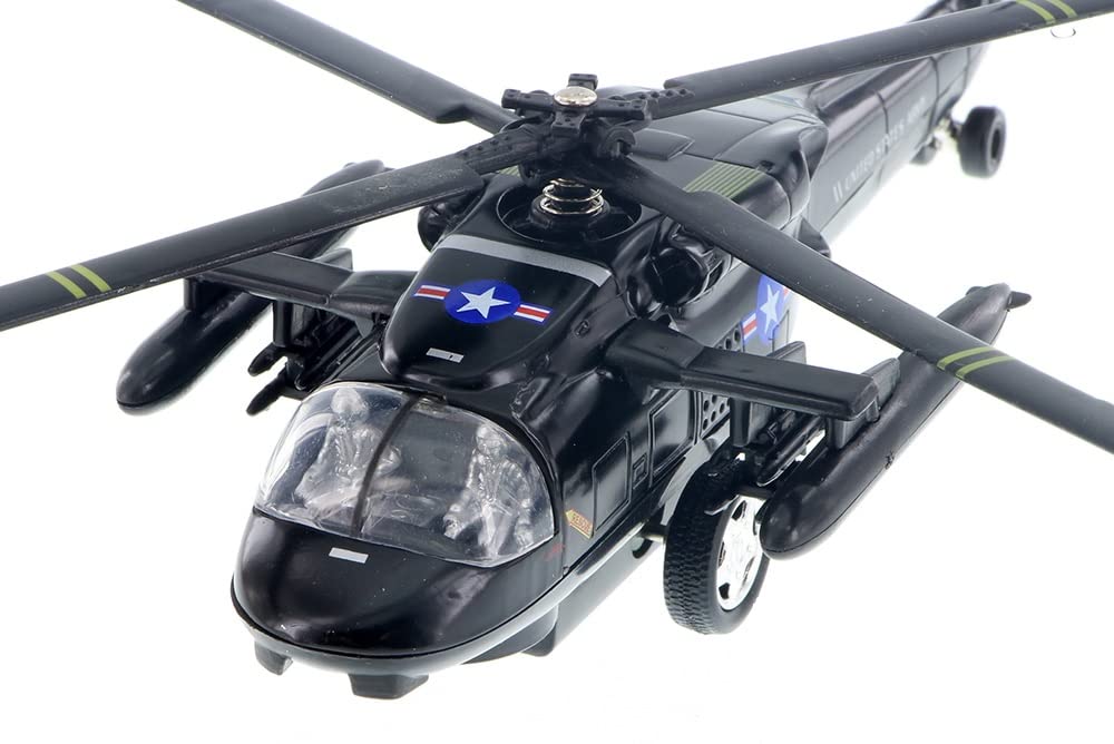 Playmaker Toys U.S. Army UH-60 Black Hawk 10-Inch Die-Cast Helicopter Model — Random Color