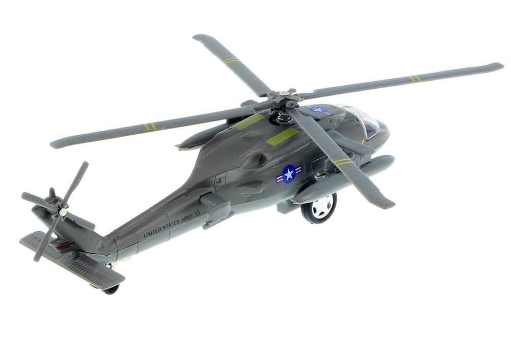 Playmaker Toys U.S. Army UH-60 Black Hawk 10-Inch Die-Cast Helicopter Model — Random Color