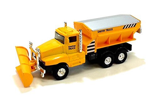 Playmaker Toys Show Plow Truck 6-Inch Die-Cast Model with Pullback Action – Yellow