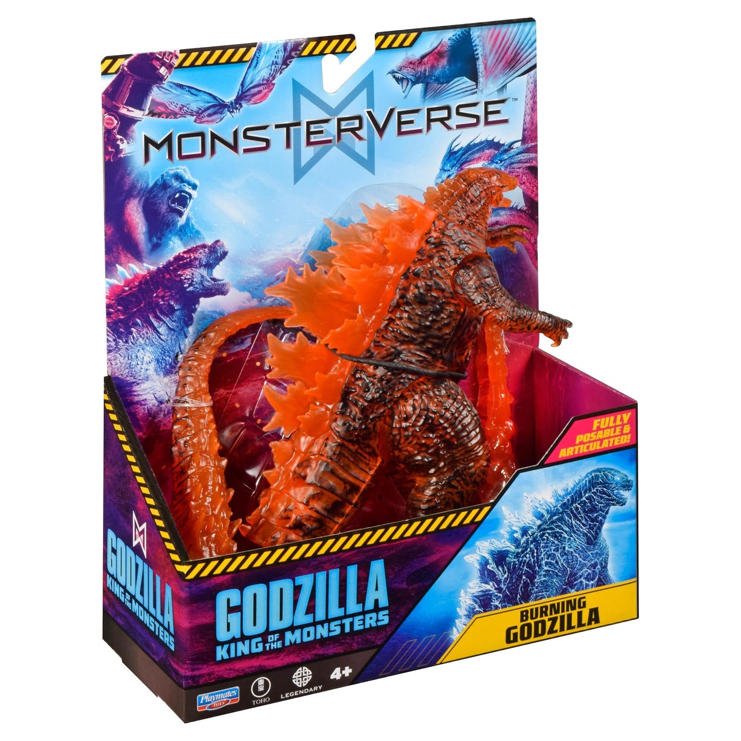 PlayMates MonsterVerse Burning Godzilla Action Figure – 6-Inch Fully Posable Collectible
