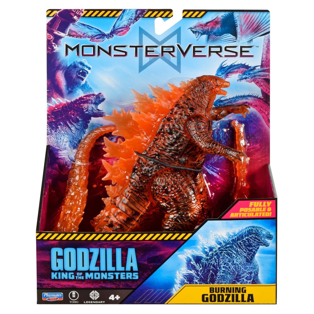 PlayMates MonsterVerse Burning Godzilla Action Figure – 6-Inch Fully Posable Collectible