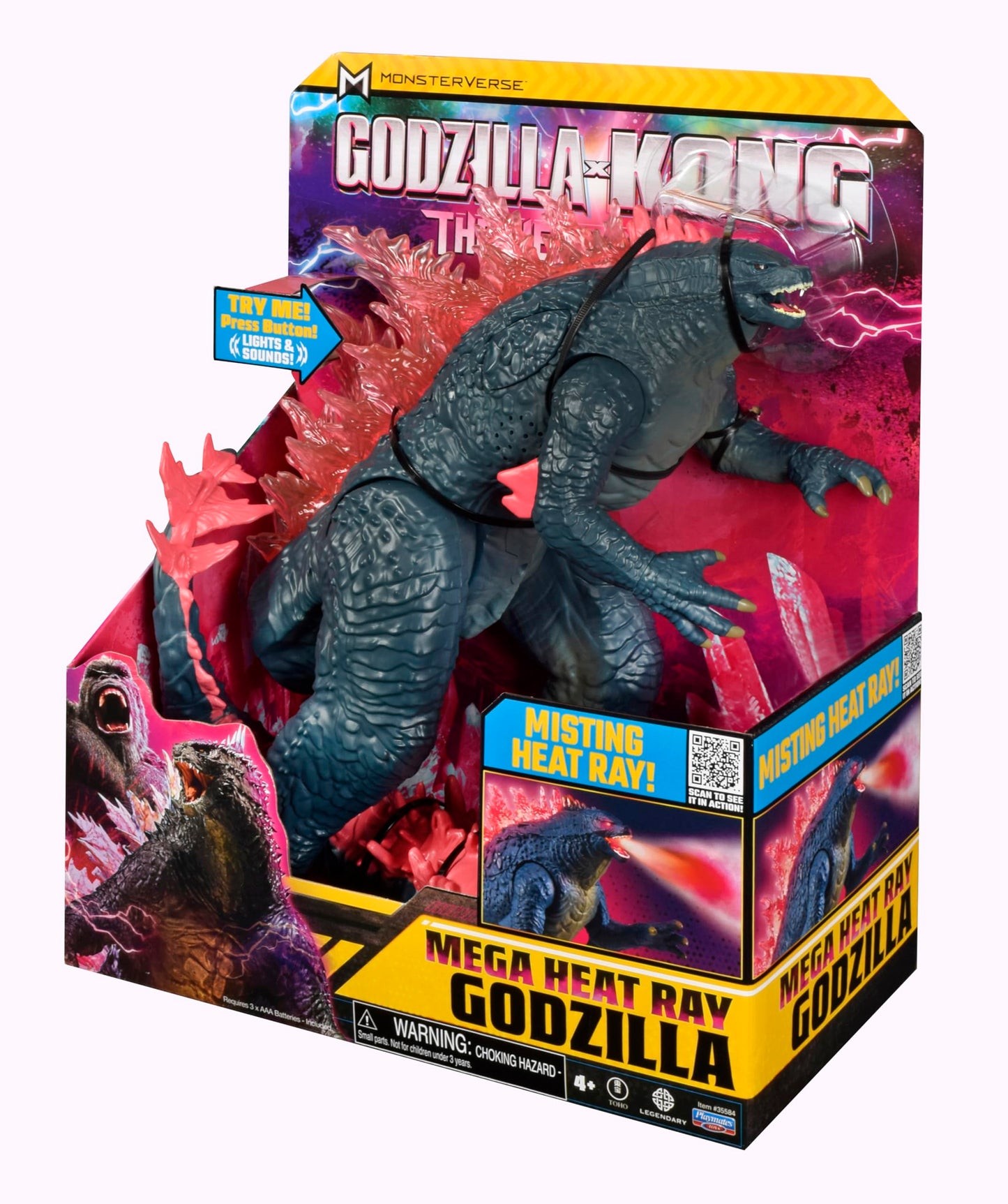 PlayMates Godzilla x Kong 13-Inch Mega Deluxe Heat Ray Figure