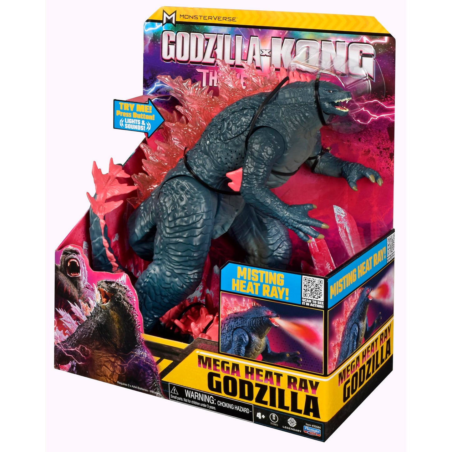 PlayMates Godzilla x Kong 13-Inch Mega Deluxe Heat Ray Figure