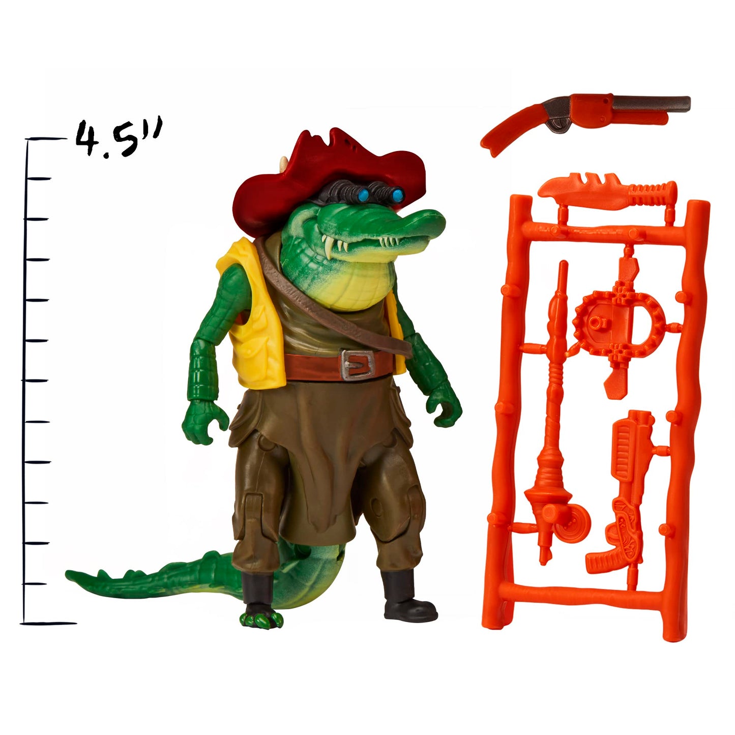 Teenage Mutant Ninja Turtles Leatherhead Mutant Mayhem 4.5-Inch Action Figure – Detailed Poseable Basic Figure for TMNT Fans and Kids 4-7 (Playmates 83294CO)