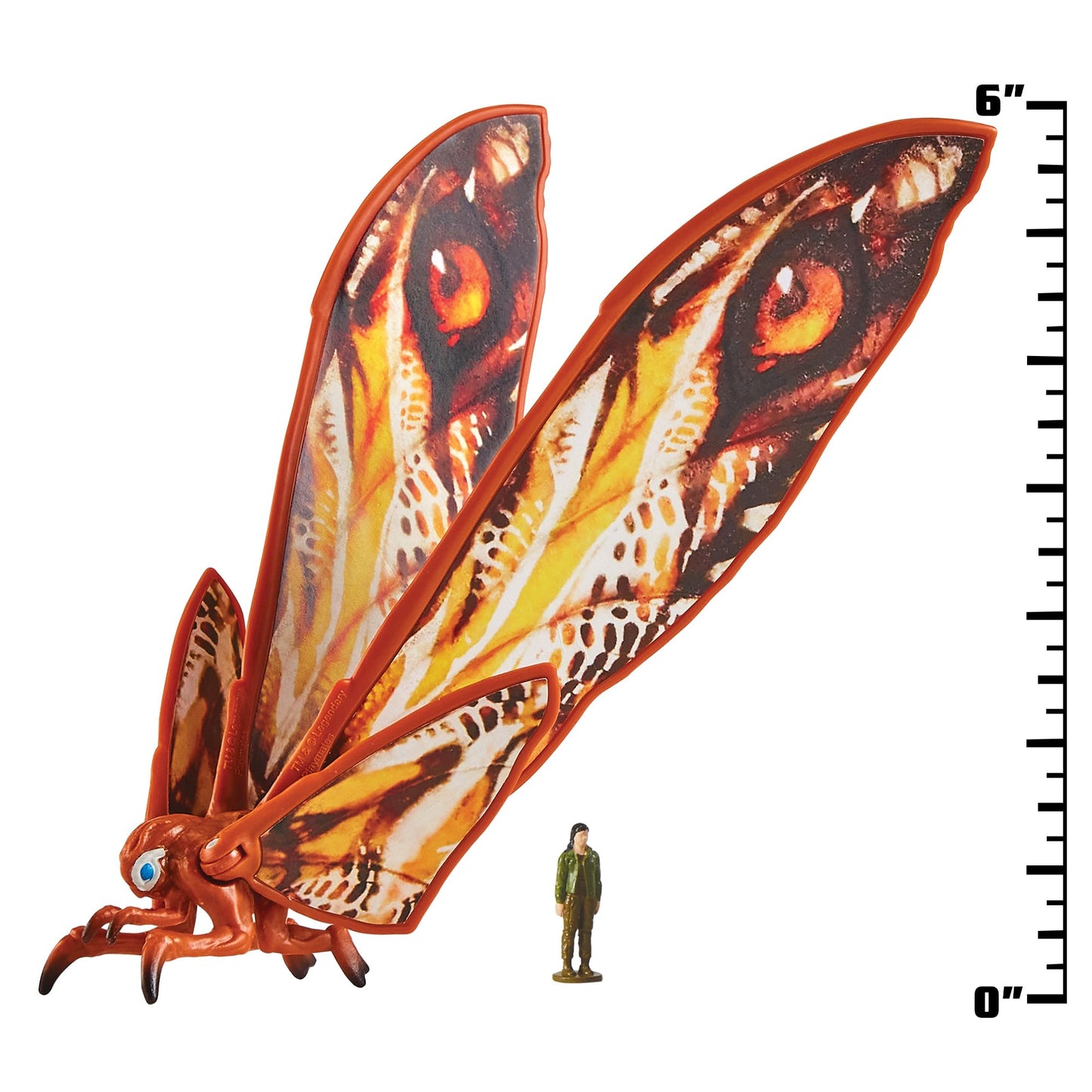 PlayMates Godzilla X Kong Monsterverse 6 Inch Action Figure – Mothra with Jia | Basic Series