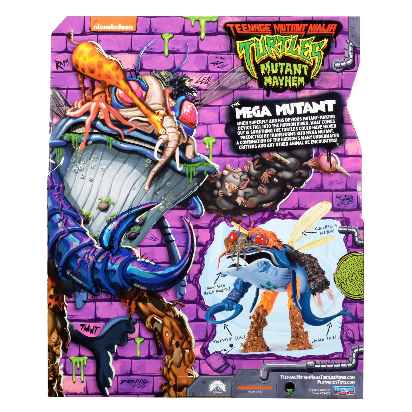 PlayMates TMNT Mutant Mayhem 10-Inch Giant Megamutant Figure – Authentic Movie-Detail Toy