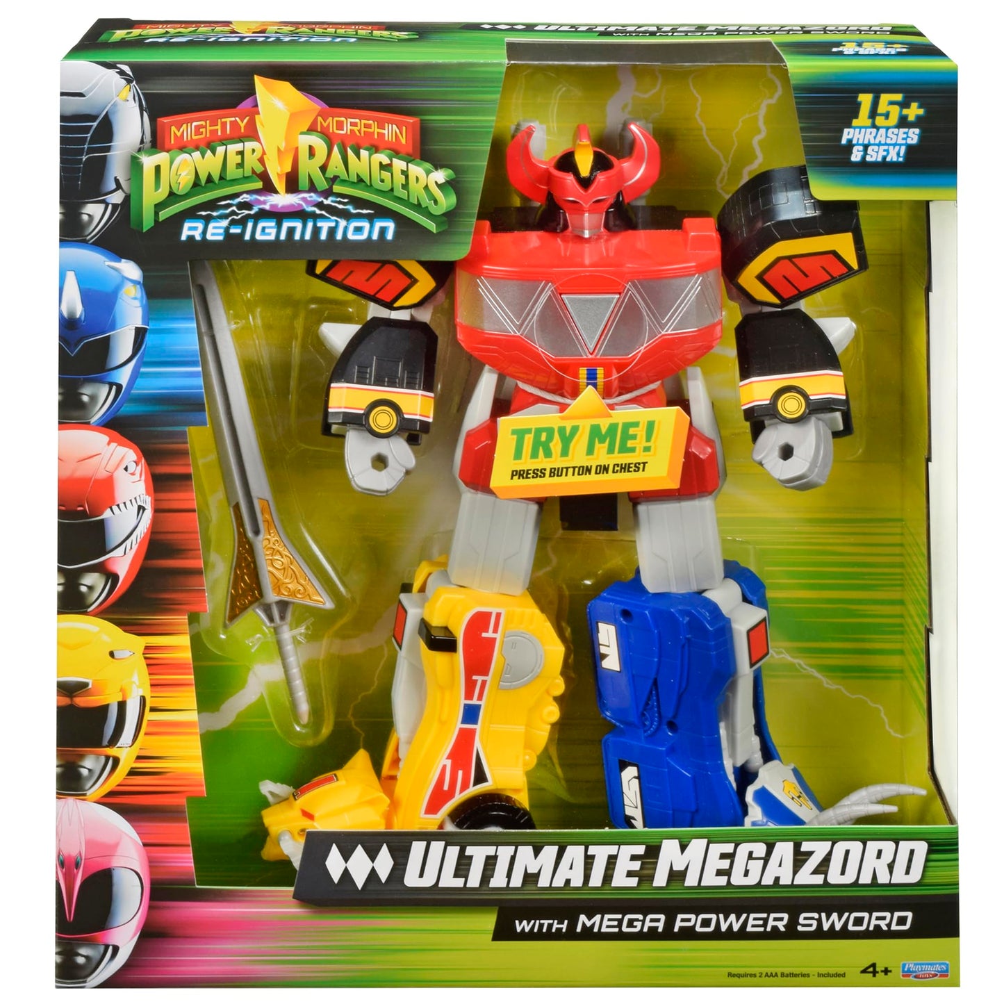 PlayMates POWER RANGERS Mighty Morphin Re-Ignition Ultimate Megazord – Deluxe Electronic Figure