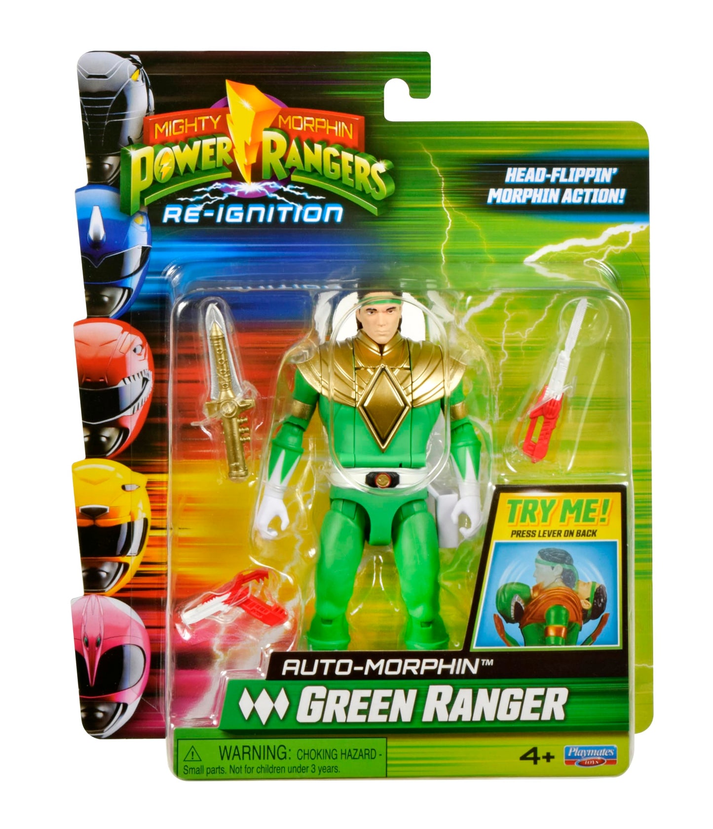 PlayMates Power Rangers Re-Ignition Green Ranger 6-Inch Auto Morphin Action Figure