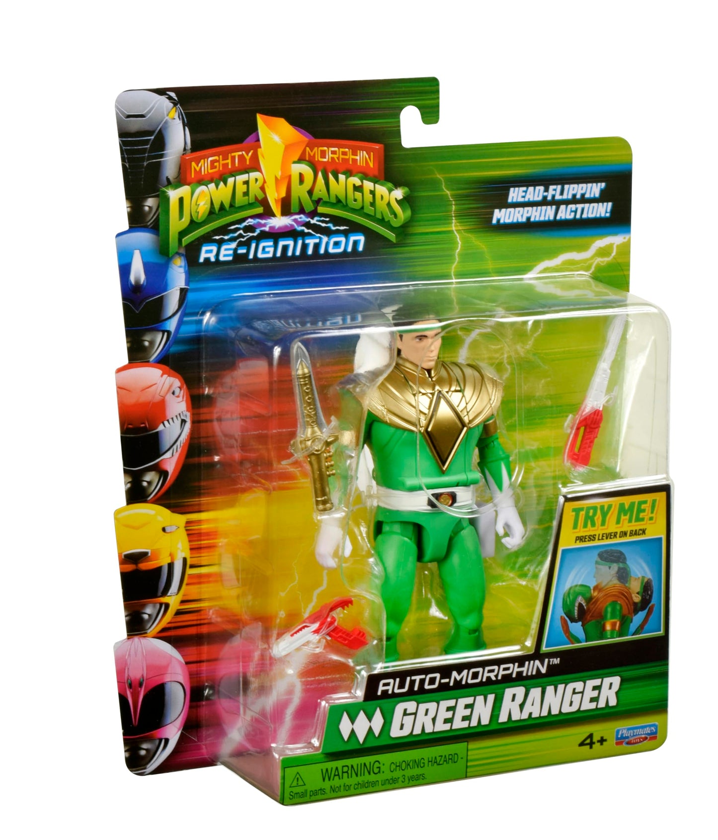 PlayMates Power Rangers Re-Ignition Green Ranger 6-Inch Auto Morphin Action Figure