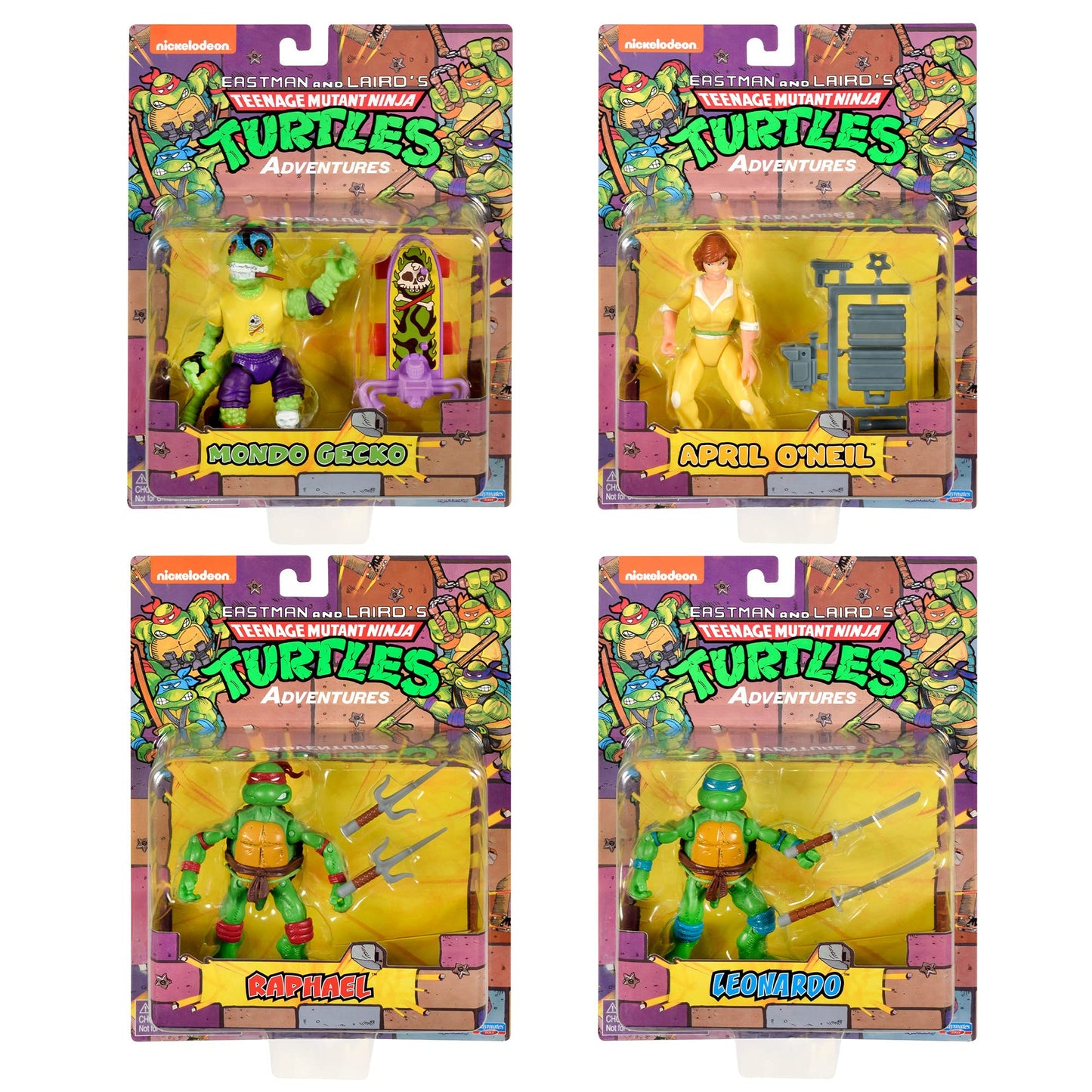 PlayMates TMNT: Classic Adventure Heroes Collection – 4 Figure Set (Amazon Exclusive)