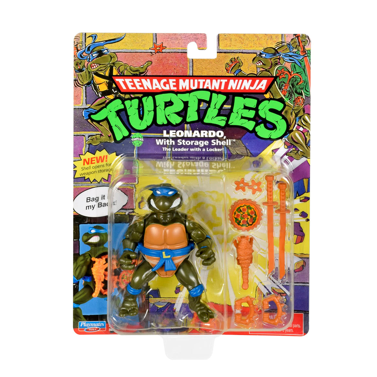 Teenage Mutant Ninja Turtles: 4-inch Original Classic Storage Shell Leonardo Basic Figure by Playmates Toys