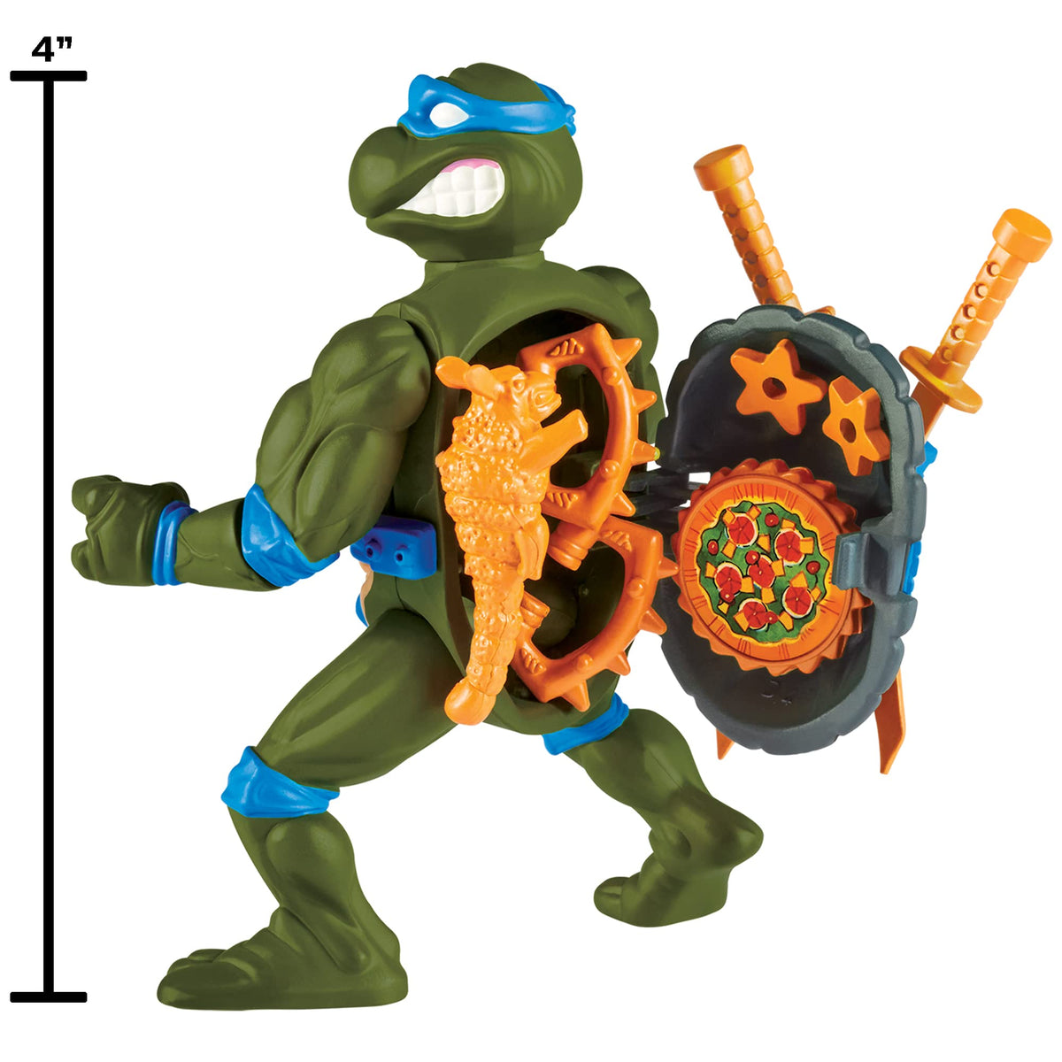 Teenage Mutant Ninja Turtles: 4-inch Original Classic Storage Shell Leonardo Basic Figure by Playmates Toys