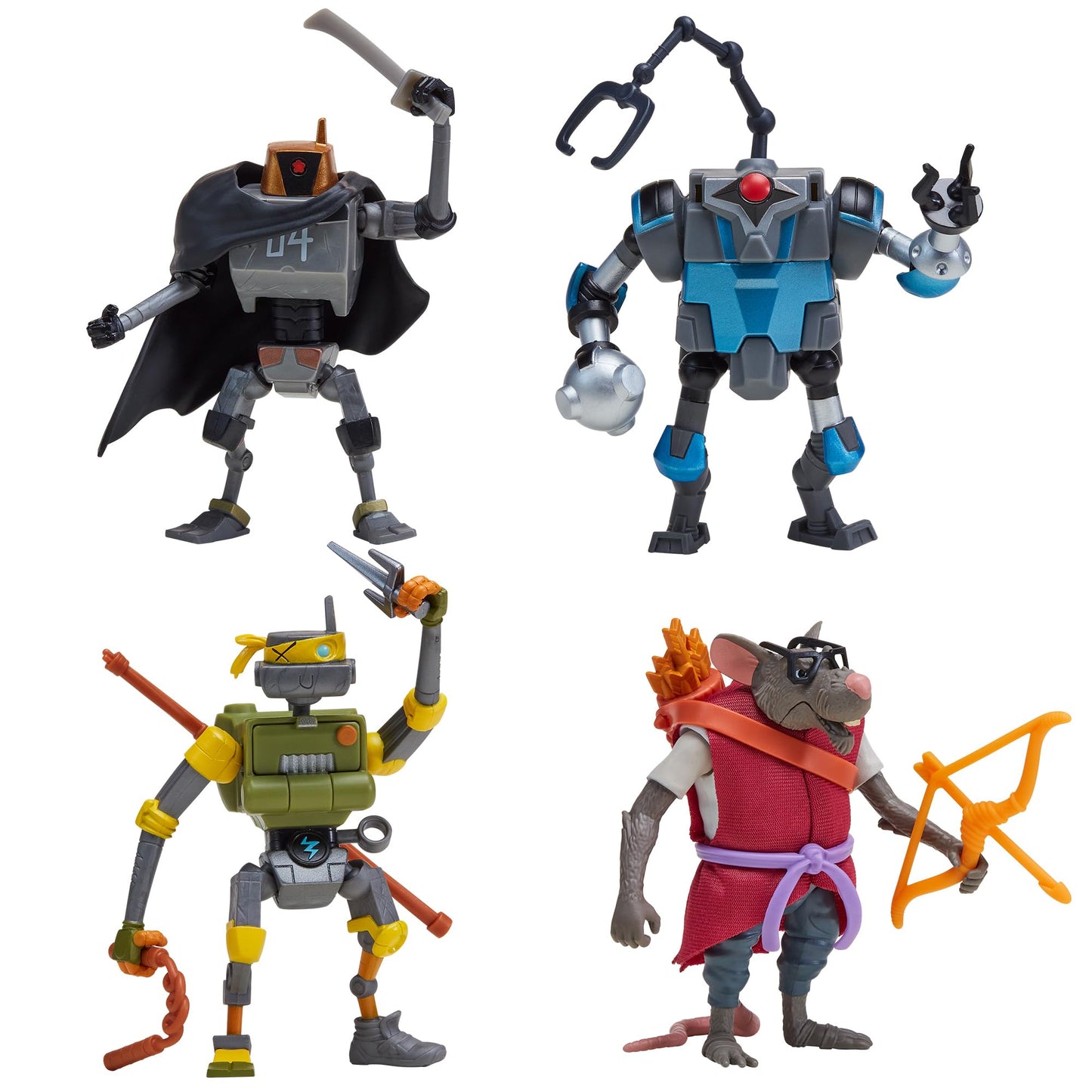 PlayMates TMNT Mix N Match Robots 4-Pack Bundle – Teenage Mutant Ninja Turtles Action Figures