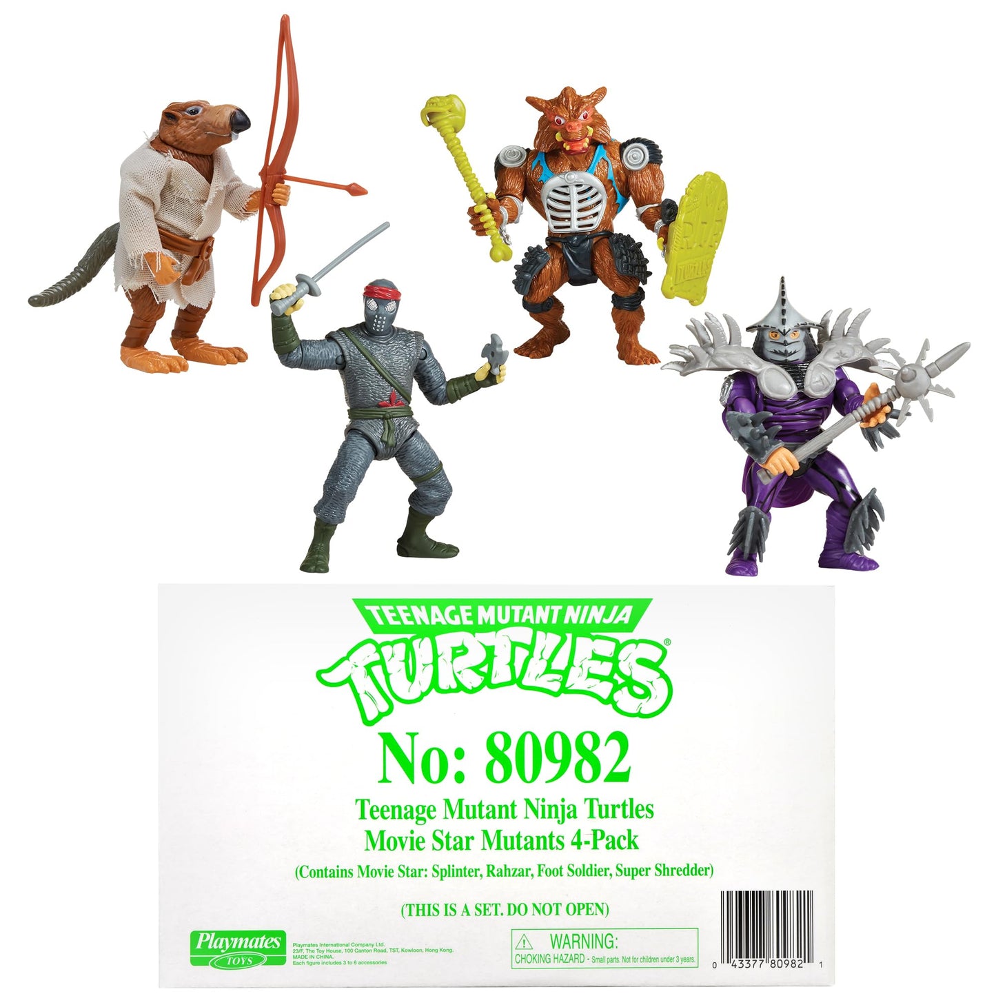 PlayMates TMNT Classic Movie Star Mutants 4-Pack – 4-Inch Action Figures
