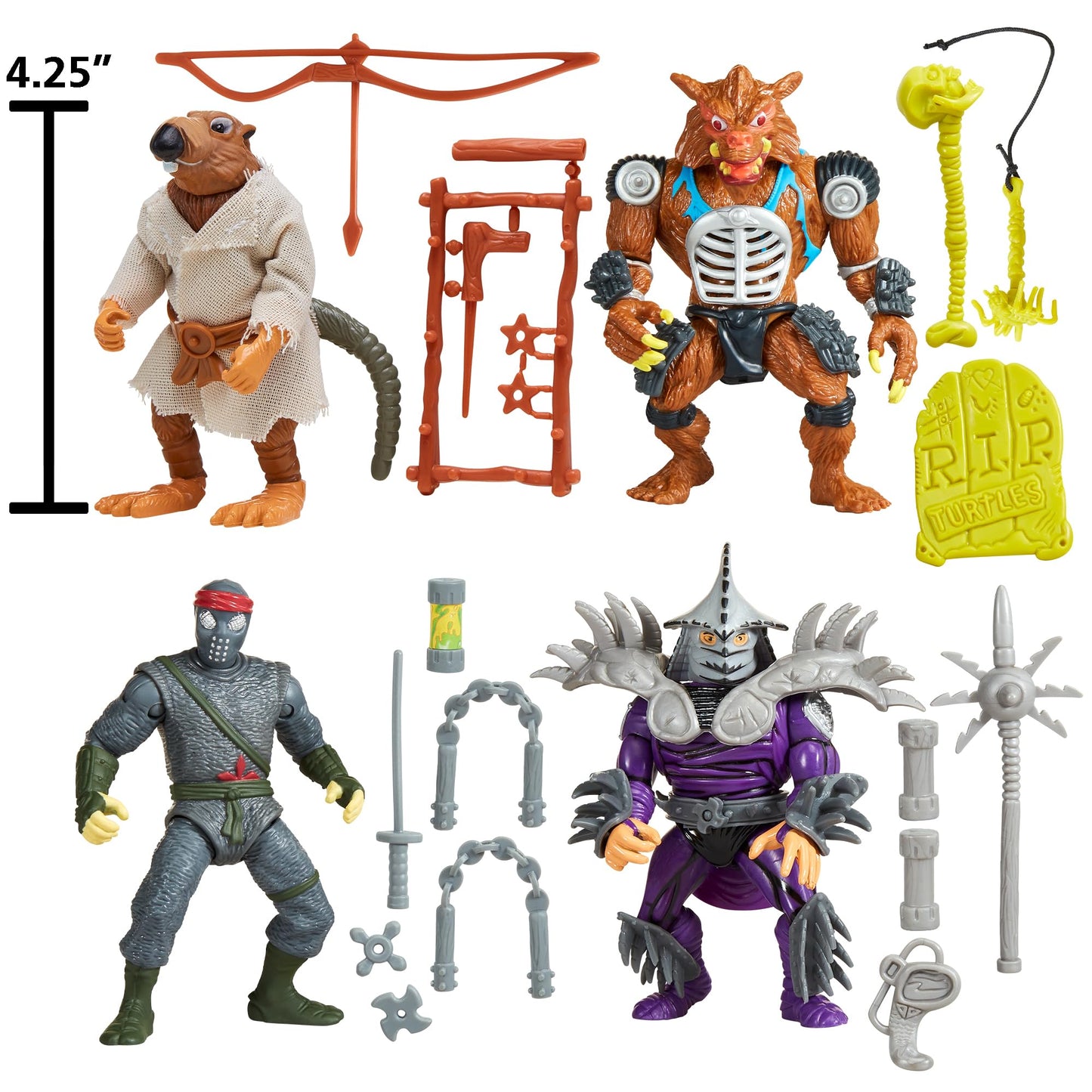 PlayMates TMNT Classic Movie Star Mutants 4-Pack – 4-Inch Action Figures
