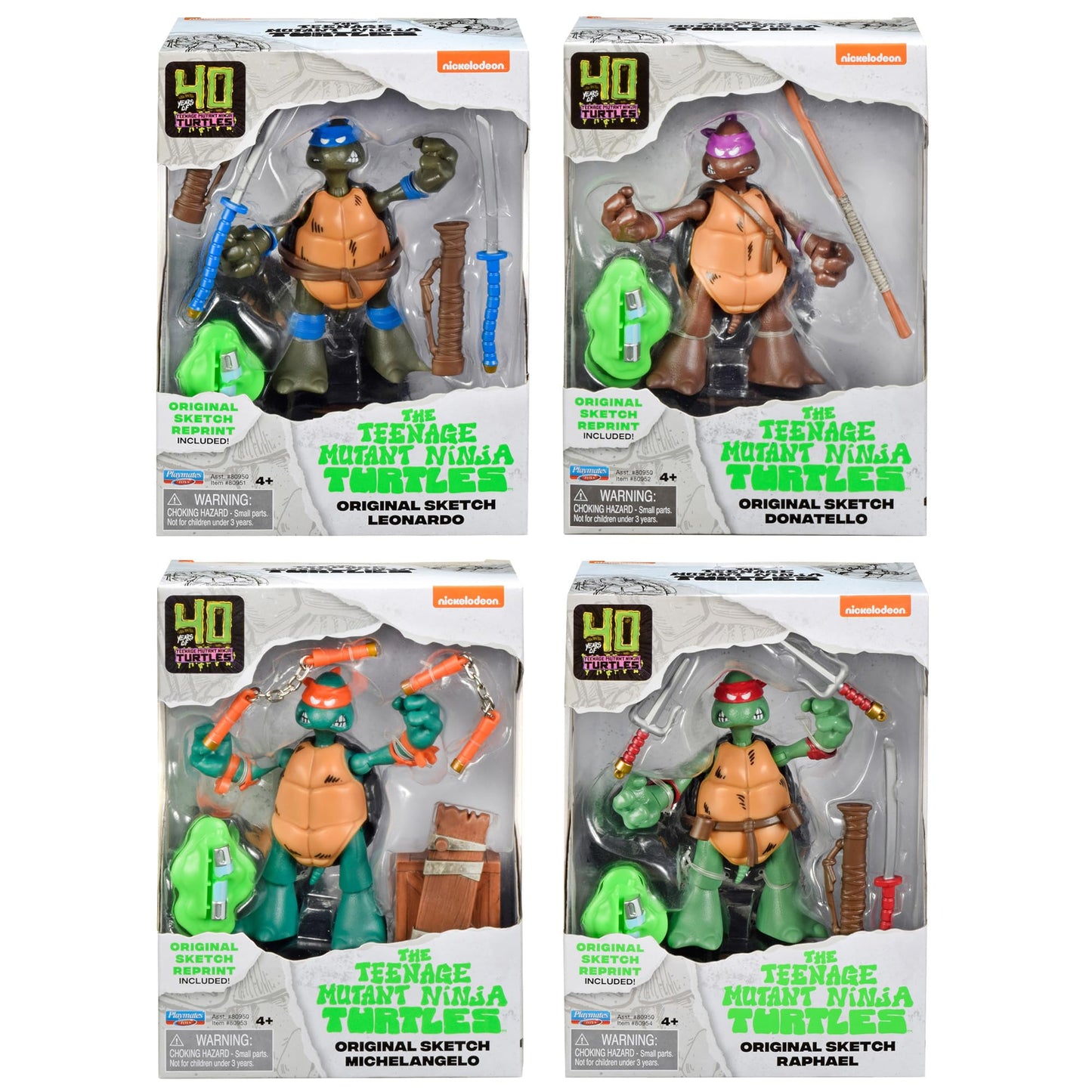 Teenage Mutant Ninja Turtles Original Sketch Collector Figure with Comic Book – Playmates Toys