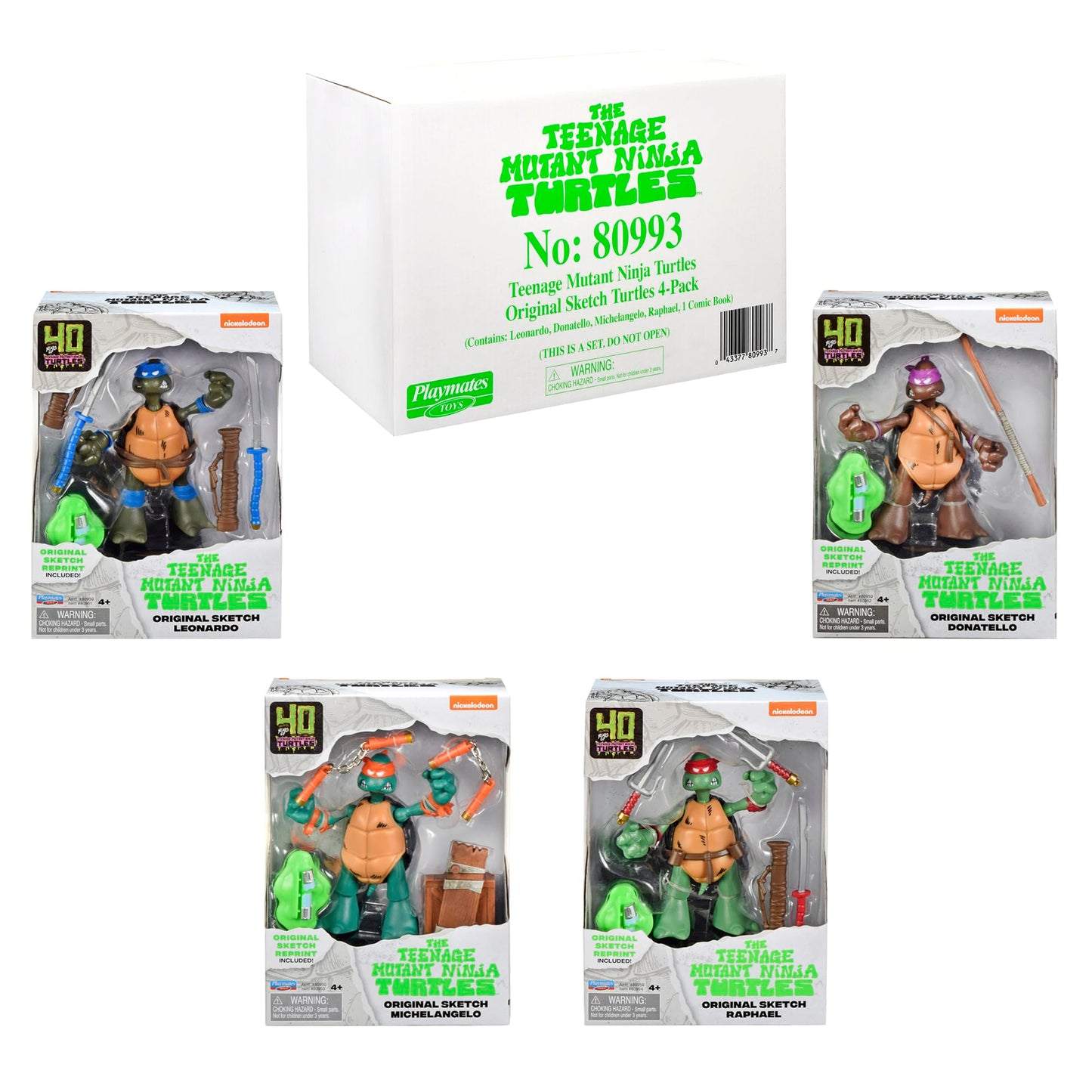 Teenage Mutant Ninja Turtles Original Sketch Collector Figure with Comic Book – Playmates Toys