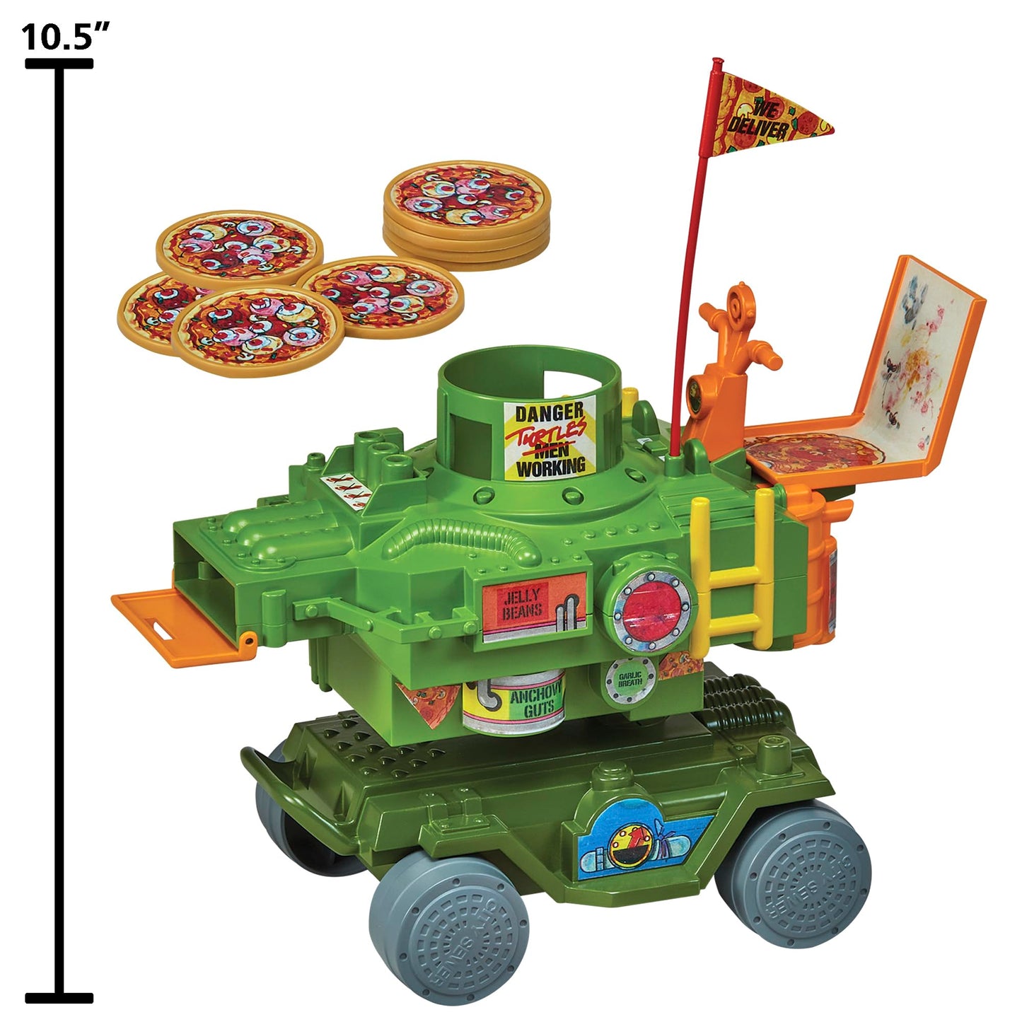 PlayMates TMNT Classic Pizza Thrower Vehicle – Battery-Operated Action Toy