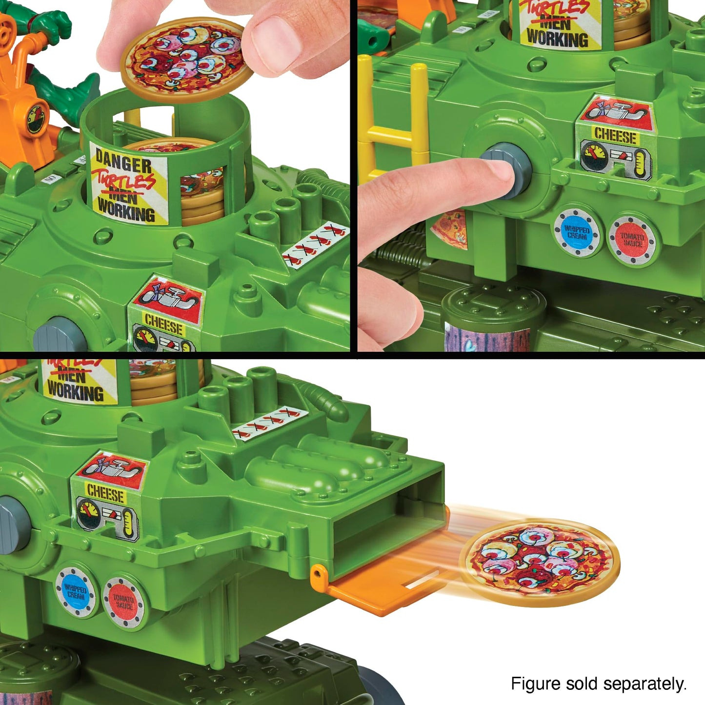 PlayMates TMNT Classic Pizza Thrower Vehicle – Battery-Operated Action Toy