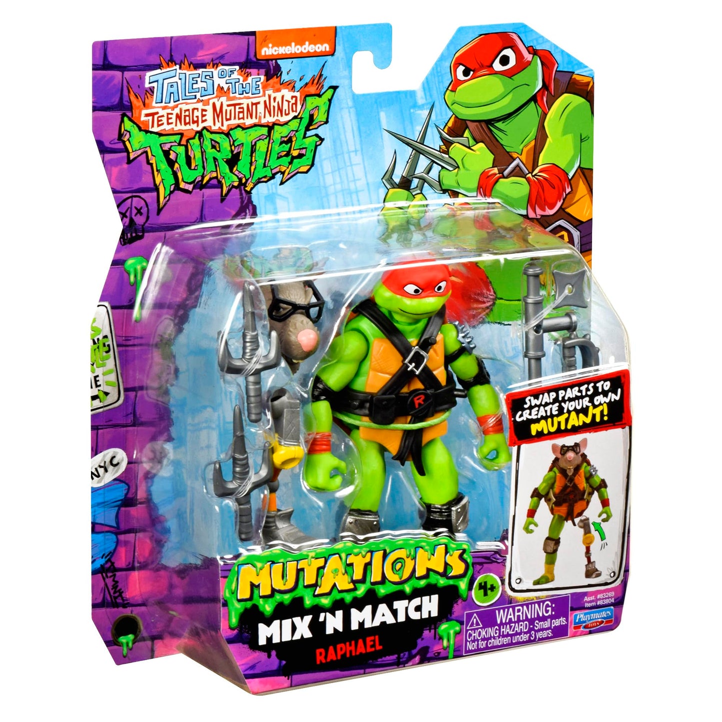 Tales of TMNT: Mutations Mix & Match 4.5" Raphael Basic Action Figure by Playmates Toys