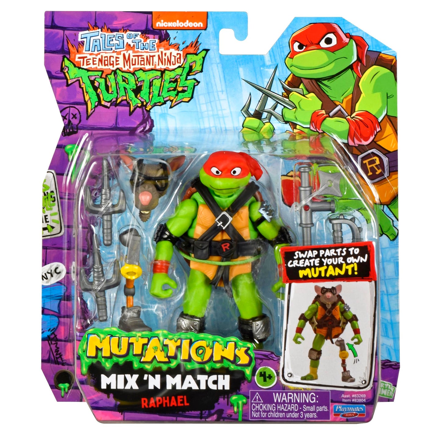 Tales of TMNT: Mutations Mix & Match 4.5" Raphael Basic Action Figure by Playmates Toys