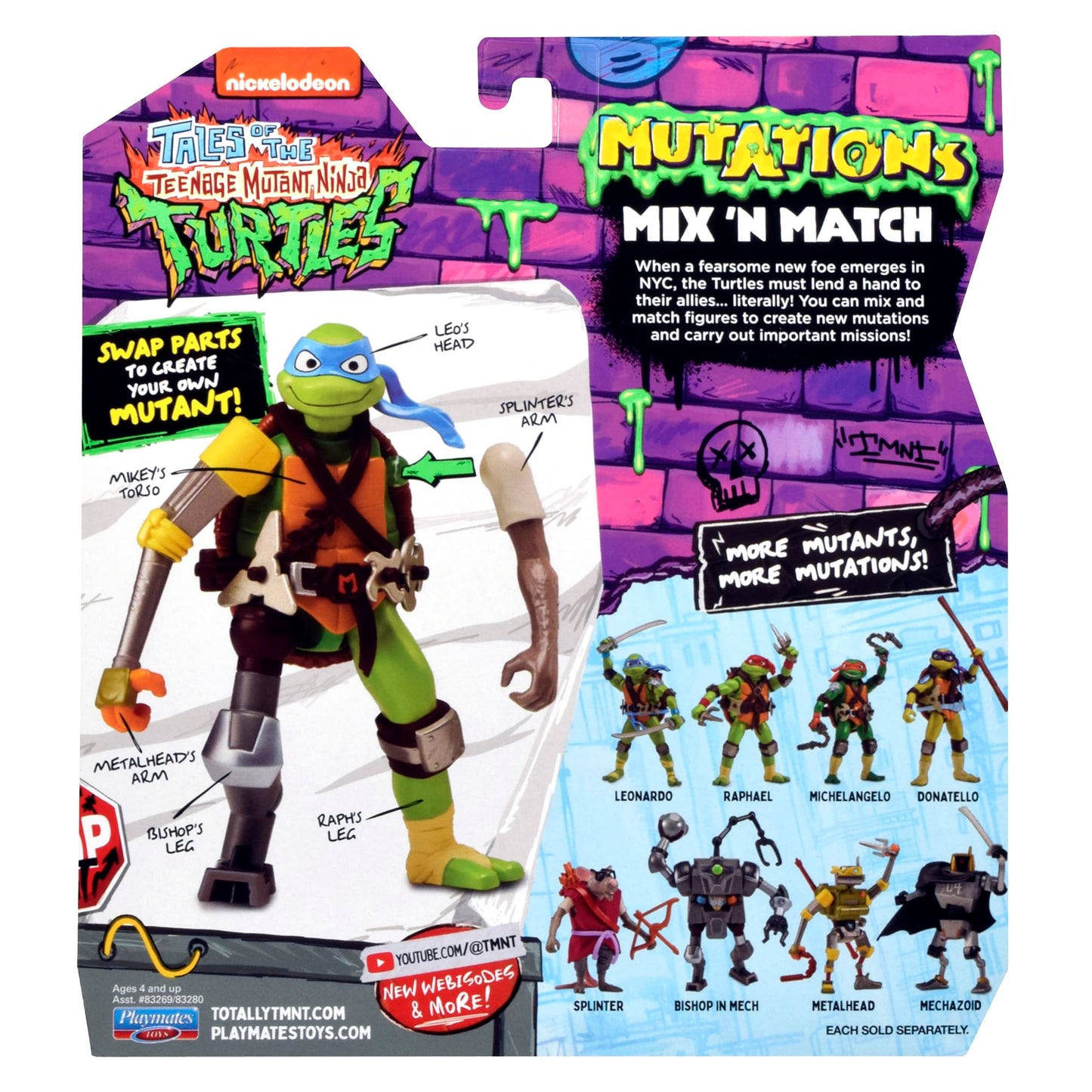 Tales of TMNT: Mutations Mix & Match 4.5" Raphael Basic Action Figure by Playmates Toys