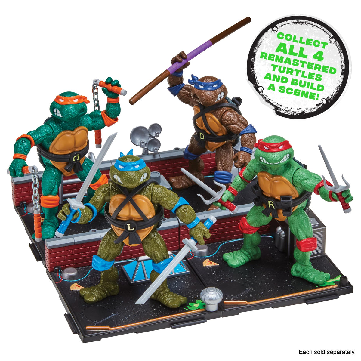 Teenage Mutant Ninja Turtles: 4” Remastered Leonardo Action Figure by Playmates Toys