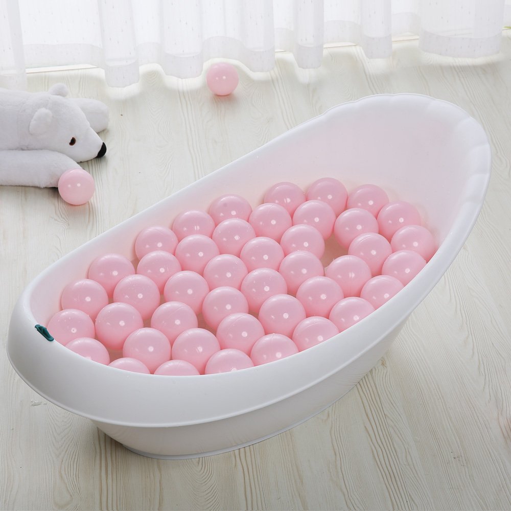 PlayMaty Ball Pit Balls - 2.75in Plastic, Phthalate & BPA Free, 50 Pack (Light Pink)