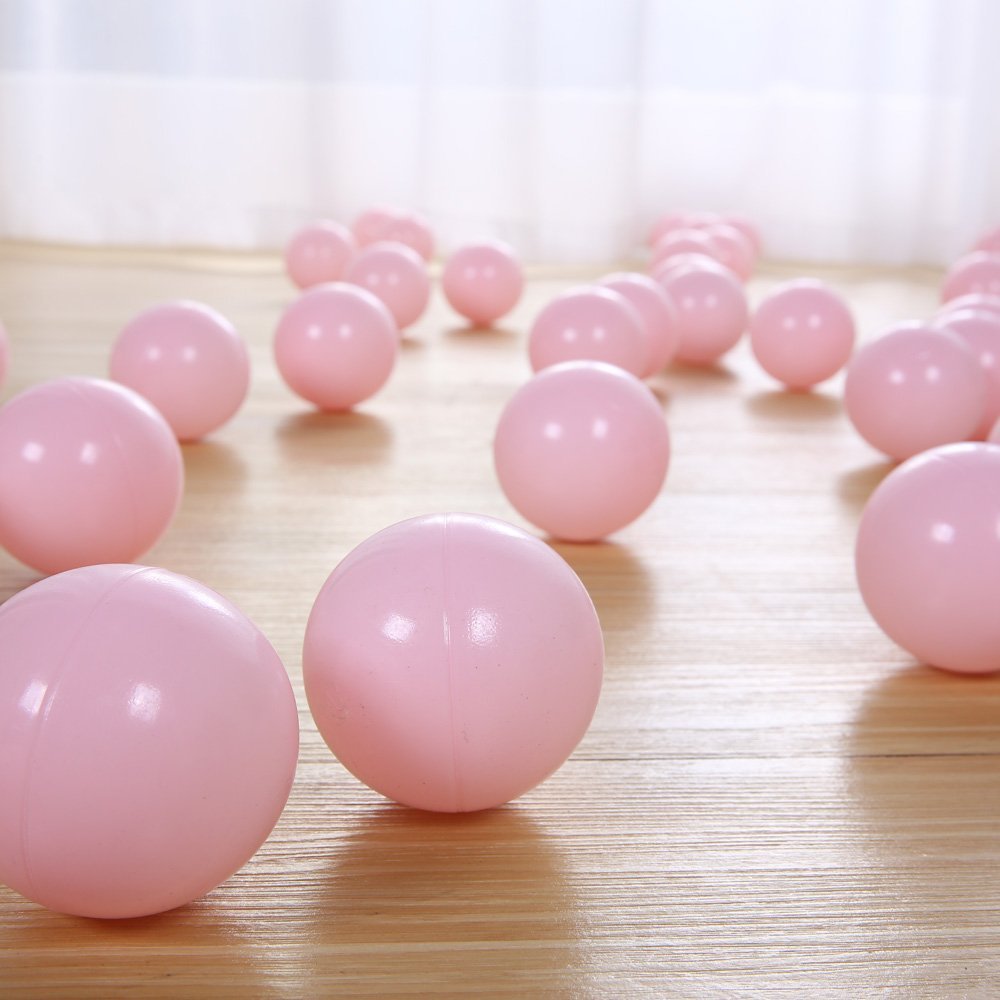 PlayMaty Ball Pit Balls - 2.75in Plastic, Phthalate & BPA Free, 50 Pack (Light Pink)
