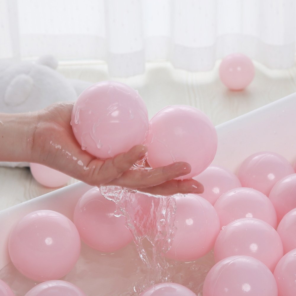PlayMaty Ball Pit Balls - 2.75in Plastic, Phthalate & BPA Free, 50 Pack (Light Pink)