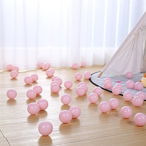 PlayMaty Ball Pit Balls - 2.75in Plastic, Phthalate & BPA Free, 50 Pack (Light Pink)