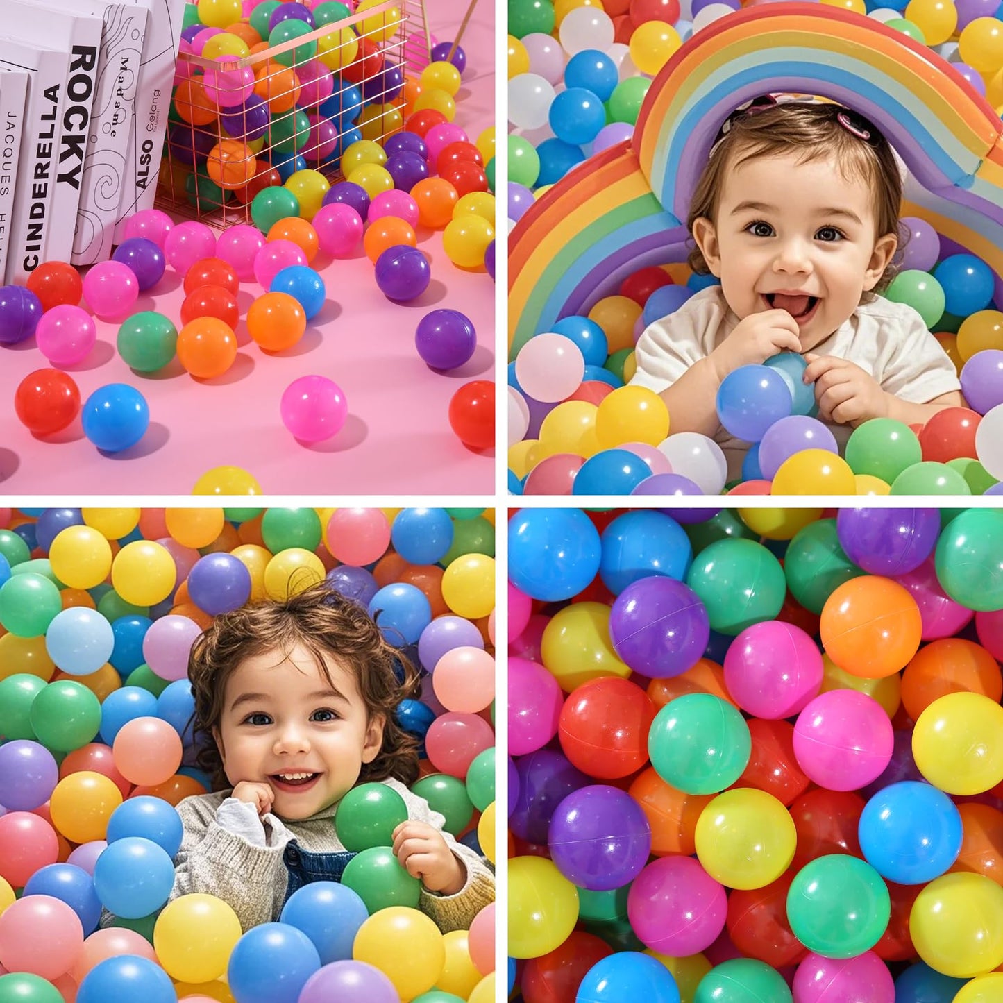 PlayMaty Ball Pit Balls – Colorful Ocean Set (7 Colors, 700 pcs) Phthalate & BPA Free