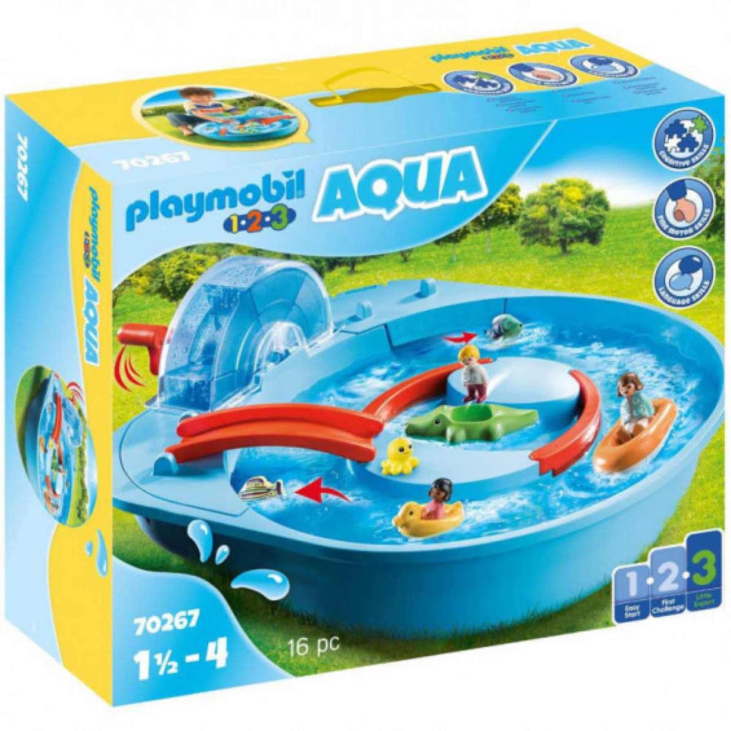 Playmobil 1.2.3 Aqua Splish Splash Water Park – Toddler Water Fun
