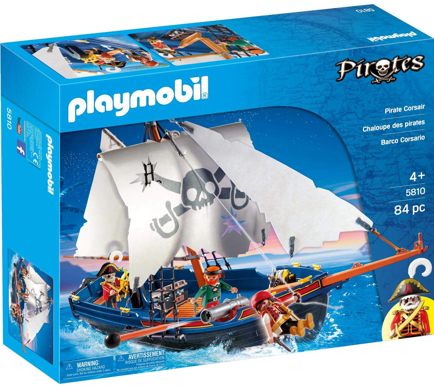 Playmobil 5810 Pirate Ship | Classic Pirate Playset for Kids 3+