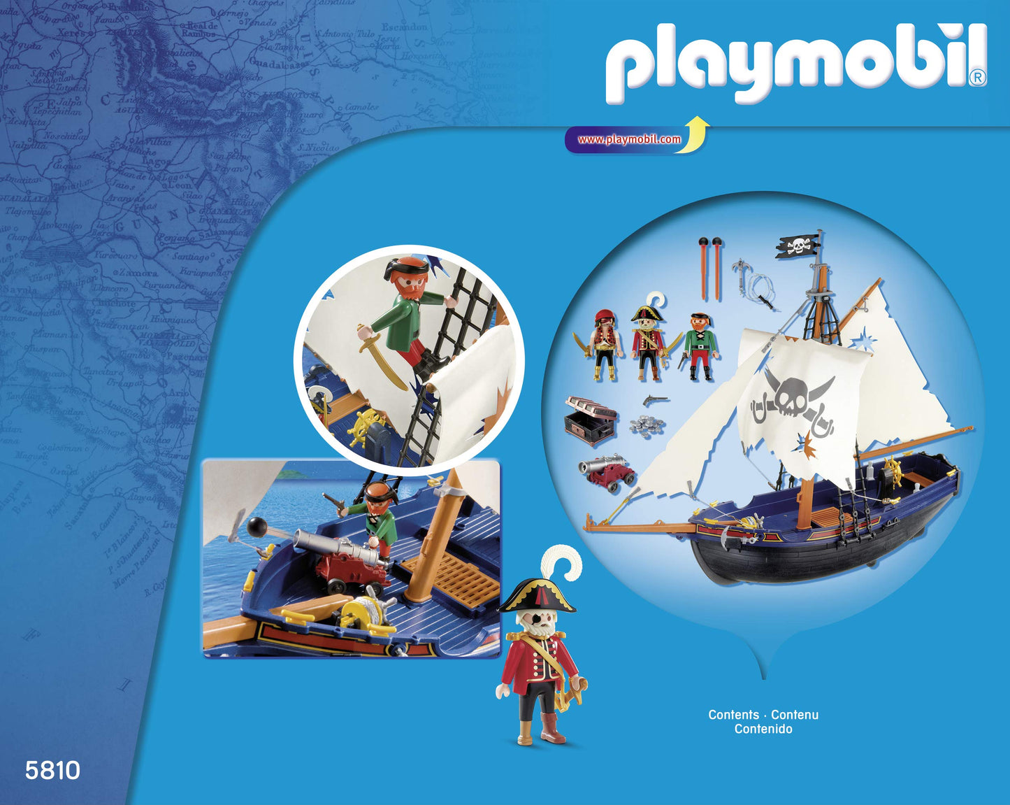 Playmobil 5810 Pirate Ship | Classic Pirate Playset for Kids 3+