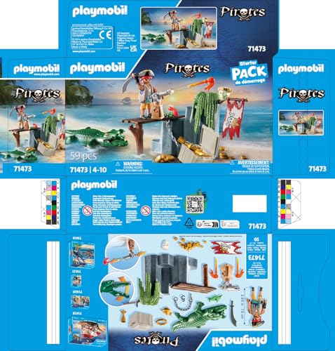 PLAYMOBIL Starter Pack 71473: Pirate with Alligator – 4+ Years | Premium European Quality