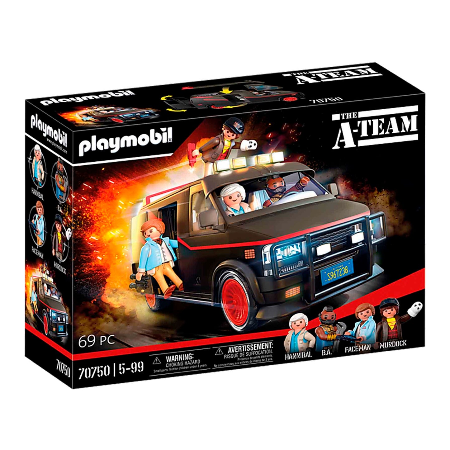 Playmobil A-Team Van – Classic 4-figure Playset with Action Vehicle